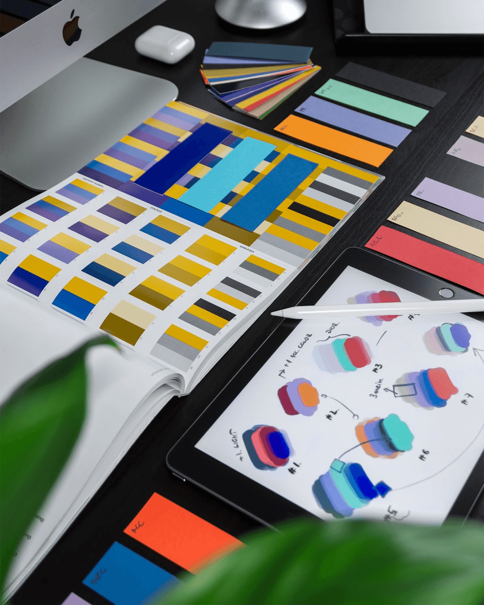 Design color swatches and materials
